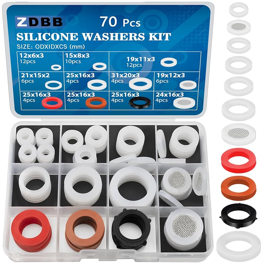 DUB バン Amazon.com: ZDBB 70 Pcs Plumbing Silicone Gasket Assortment